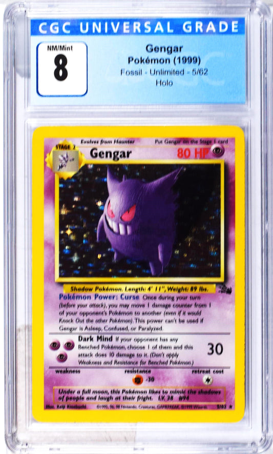 1999 Fossil Set Gengar 5/62 CGC 7